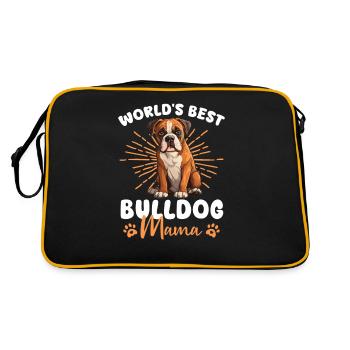 Bouledogue américain Groovy Bouledogue américain maman - Sac Retro - noir/or - Dos