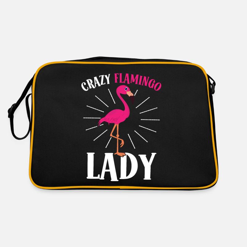 Crazy Flamingo Lady Crazy Lady Retro Bag