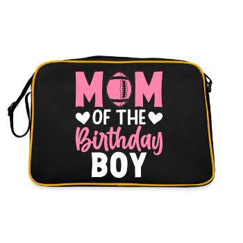 Mère d’anniversaire garçon joueur de football Mère - Sac Retro - noir/or - Dos