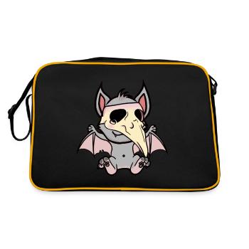 Halloween Bat Bats Plague Plague - Retro Bag - black/gold - Back