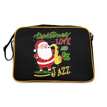 Christmas, Love & Jazz, Perfekt für Musikfans - Retro Tasche - Schwarz/Gold - Hinten