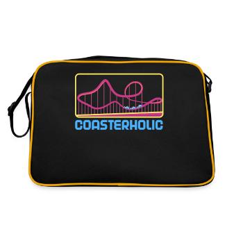 Roller coaster amusement park funfair amusement park - Retro Bag - black/gold - Back
