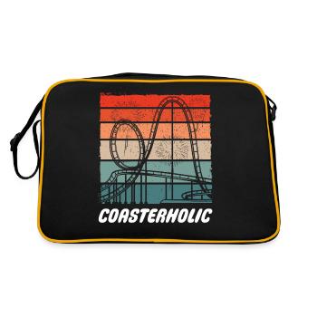 Roller coaster amusement park funfair amusement park - Retro Bag - black/gold - Back