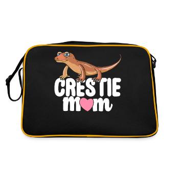 Crestie Mom Gecko à crête Lézard - Sac Retro - noir/or - Dos