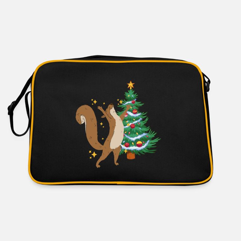 arbre de Noël arbre de Noël écureuil Noël Sac Retro