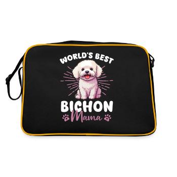 Bichon frisé Groovy Bichon Mama - Sac Retro - noir/or - Dos