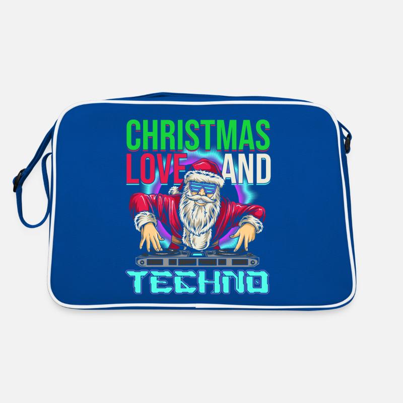 Christmas Disco, Rave, Techno, House, Goa, Party Retro Bag