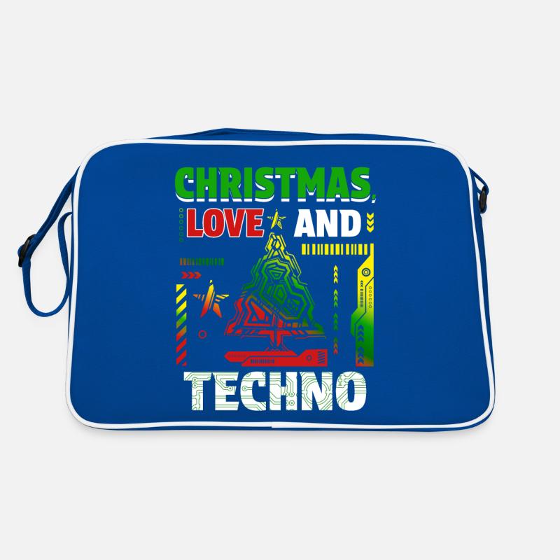 Christmas Disco, Rave, Techno, House, Goa, Party Retro Bag