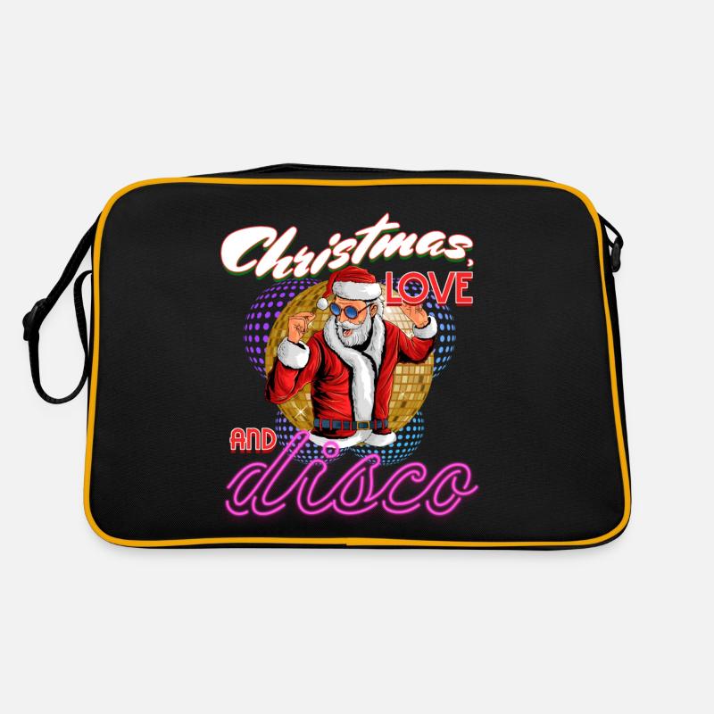 Weihnachten Disco, Rave, Techno, House, Goa, Party Retro Tasche