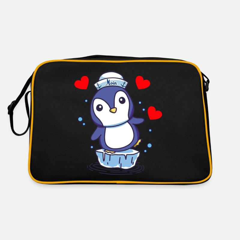 Pinguin Pinguine Kinder Kind Babay Kleinkinder Retro Tasche