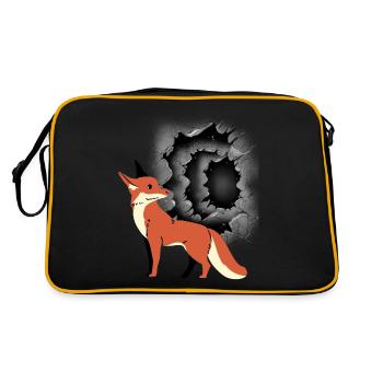 Fairy tale fox foxes vixen fairy tale character children - Retro Bag - black/gold - Back