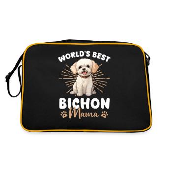 Bichon frisé Groovy Bichon Mama - Sac Retro - noir/or - Dos