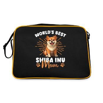 Shiba Inu Groovy Shiba Maman - Sac Retro - noir/or - Dos