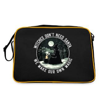 Witches Don't Need Santa Holiday Solstice Magic - Retro Bag - black/gold - Back