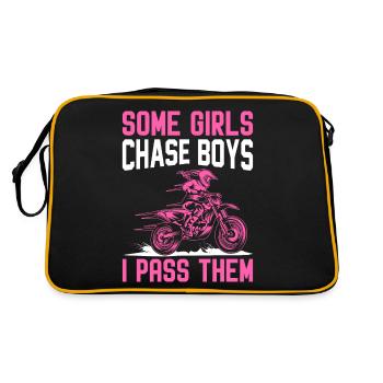 Dirt Bike Fille Motard Moto Filles Chase Garçons I P - Sac Retro - noir/or - Dos