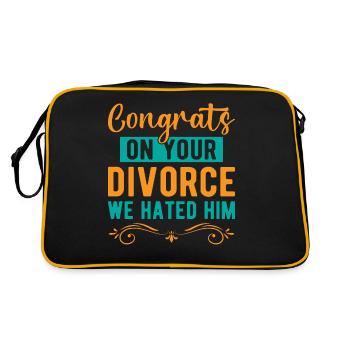 Félicitations pour le divorce Nous l’avons détesté Lu - Sac Retro - noir/or - Dos