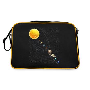 Solar System Pendulum Physics Planets Science - Retro Bag - black/gold - Back