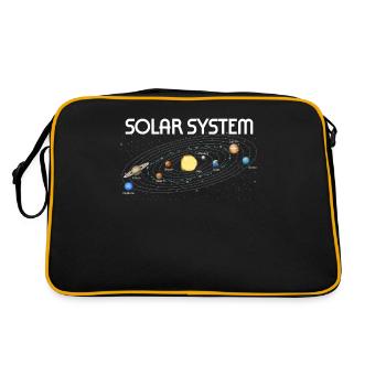 Solar System Pendulum Physics Planets Science - Retro Bag - black/gold - Back