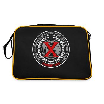 Vegan, Anti-drogues, Hardcore Punk Straight Edge - Sac Retro - noir/or - Dos