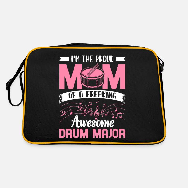 Stolze Mutter eines Tambourmajors Trommler Trommel Retro Tasche