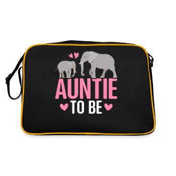 Tante en devenir amante des éléphants tante de douche de bébé - Sac Retro - noir/or - Dos