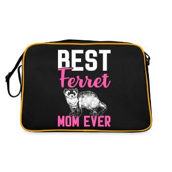 Meilleure maman furet de tous les temps propriétaire d’animal de compagnie - Sac Retro - noir/or - Dos