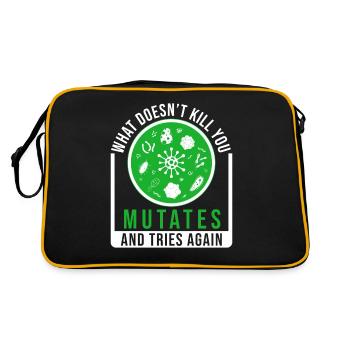funny saying. Viruses Science Research - Retro Bag - black/gold - Back