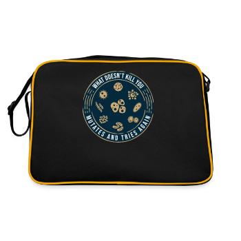 funny saying. Viruses Science Research - Retro Bag - black/gold - Back