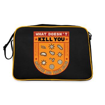 funny saying. Viruses Science Research - Retro Bag - black/gold - Back