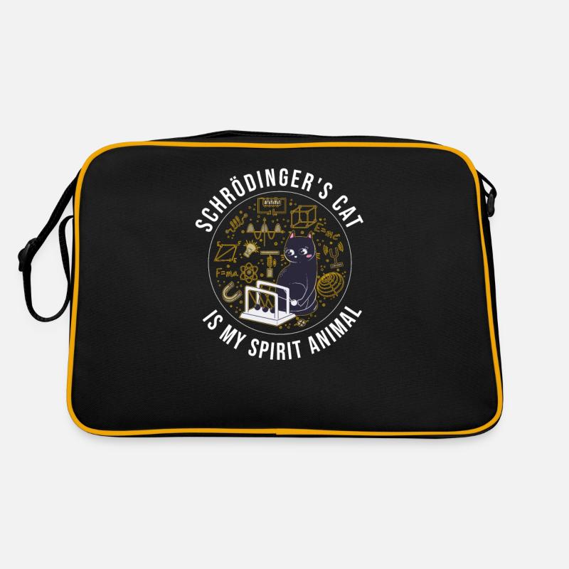 Physique Quantum Nerd Dead + Alive Schrödingers - Sac Retro - noir/or