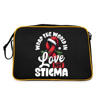 Enveloppez le monde d’amour, pas de stigmatisation. - Sac Retro - noir/or - Dos