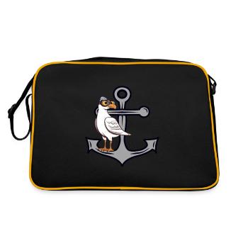 Ancre Seagull Seagulls Seagull Marin maritime - Sac Retro - noir/or - Dos