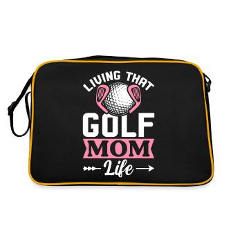 La vie d’une maman golfeuse Golfeur Jouer au golf - Sac Retro - noir/or - Dos