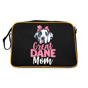 Dogue Allemand Maman Amoureux des chiens Maman de chien - Sac Retro - noir/or - Dos