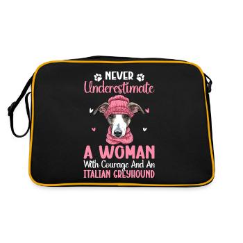 Mrs. Courage Lévrier italien Amoureux des chiens - Sac Retro - noir/or - Dos