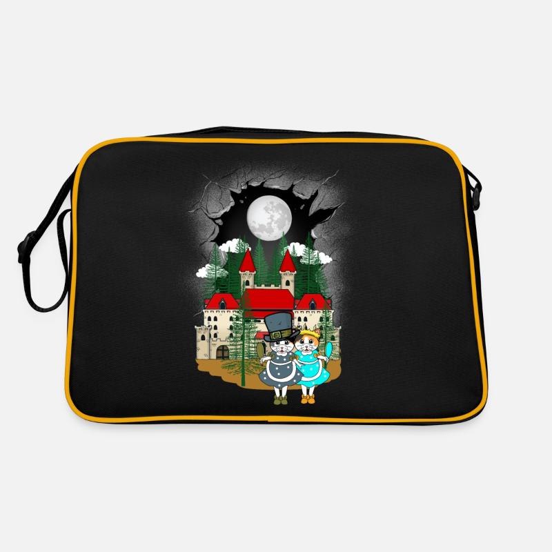 Kinder Kind Märchen Märchenfigur Katze Katzen Retro Tasche