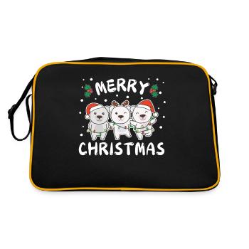 Joyeux Noël Doux Ours Polaire Noël - Sac Retro - noir/or - Dos
