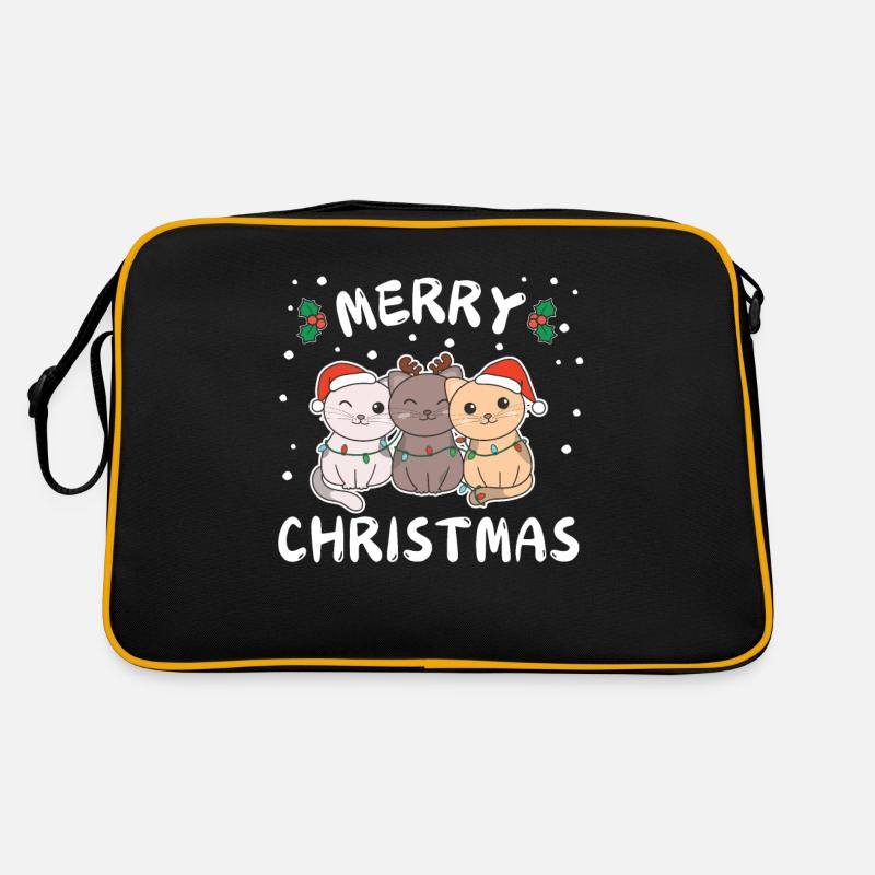Joyeux Noël Chat mignon Chats de Noël Sac Retro