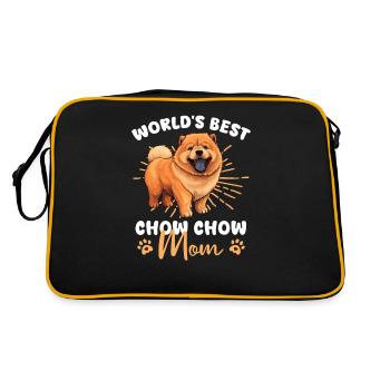 Chow Chow Groovy Chow Chow Mom - Retro Bag - black/gold - Back