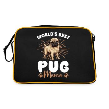 Pug Groovy Pug Mom - Retro Bag - black/gold - Back