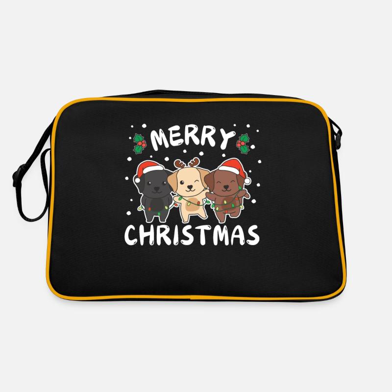 Joyeux Noël doux Labrador Sac Retro