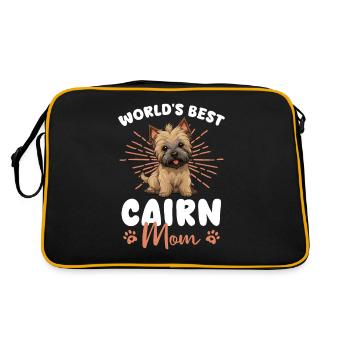 Cairn Terrier Groovy Cairn Mom - Sac Retro - noir/or - Dos