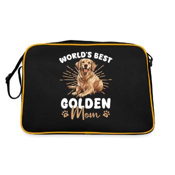 Golden Retriver Groovy Golden Mom - Retro Bag - black/gold - Back