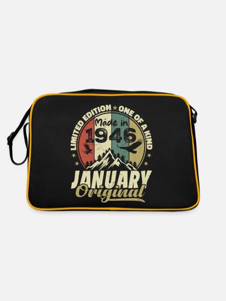 Birthday January 1946 - Original January 1946 - Retro Bag - black/gold - Back