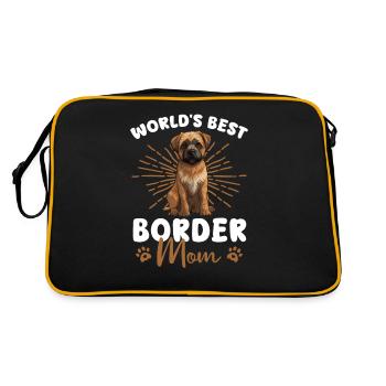 Border Terrier Groovy Border Mom - Retro Bag - black/gold - Back