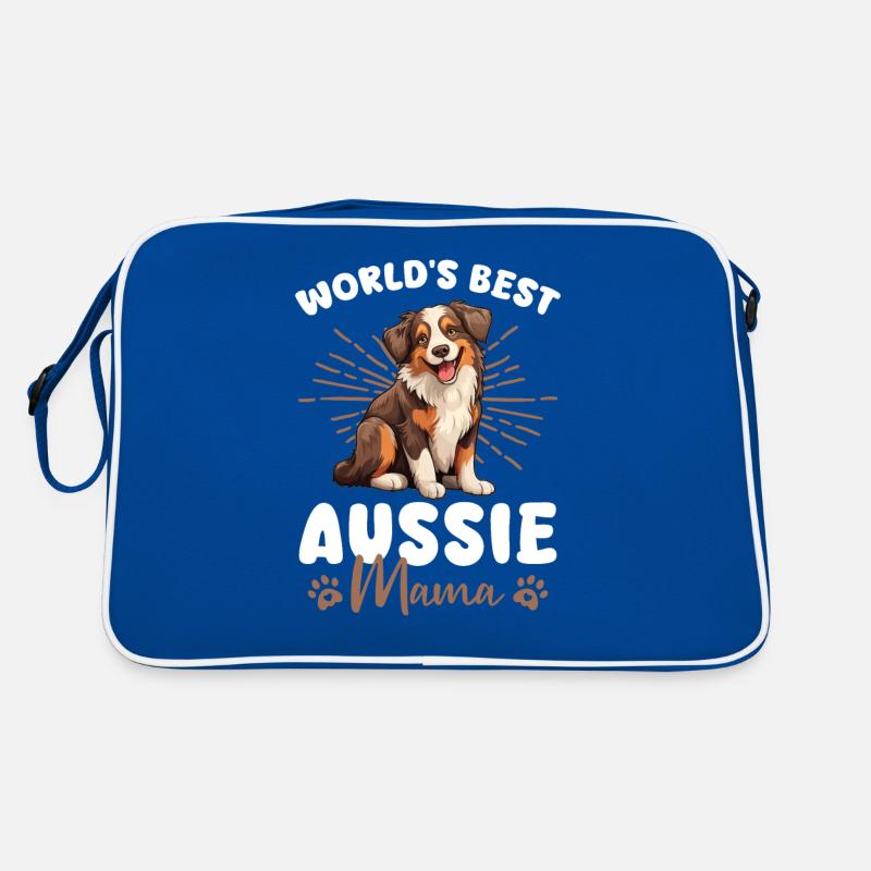 Australian Shepherd Red Tri Dog Aussie mama Retro Tasche