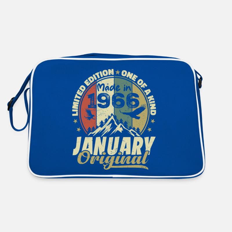 Geburtstag Januar 1966 - Original Januar 1966 Retro Tasche