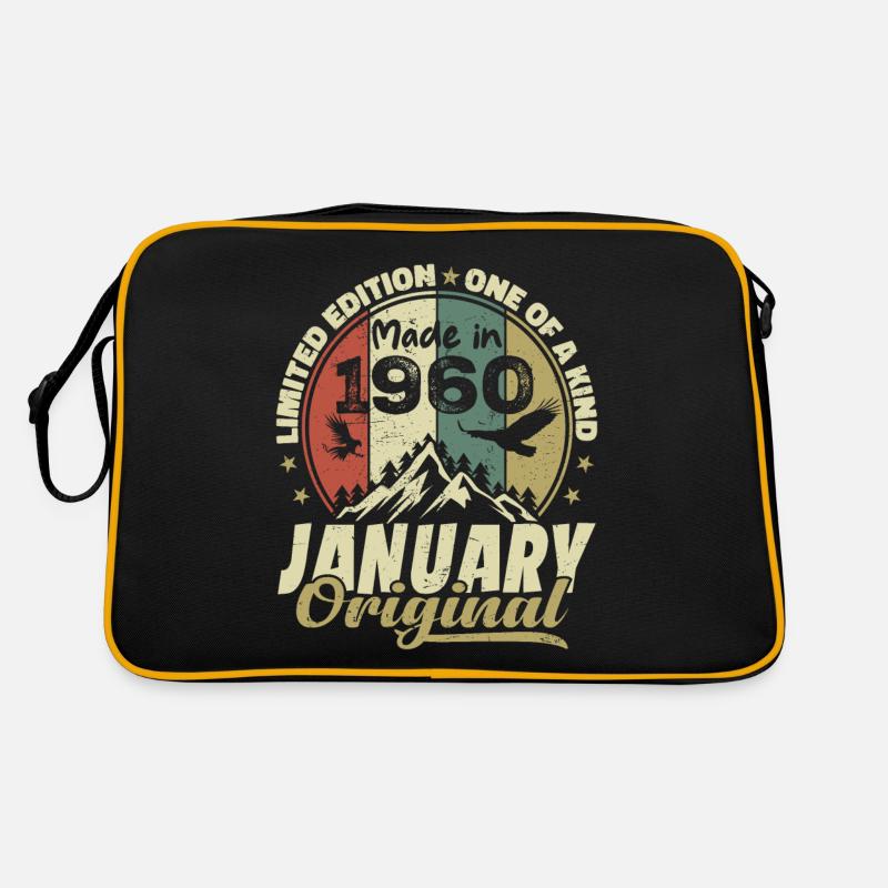 Geburtstag Januar 1960 - Original Januar 1960 Retro Tasche