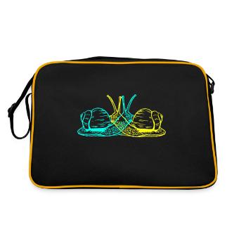 80s 90s Retro Snails Snail Vintage - Retro Bag - black/gold - Back