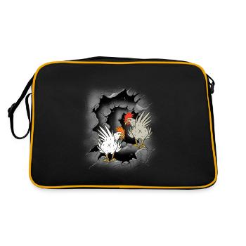 Poulet Poules Poules Coqs Coqs - Sac Retro - noir/or - Dos